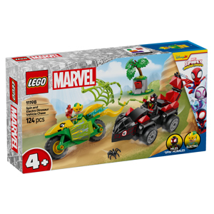 Lego Marvel Spidey And His Amazing Friends Spin and Electro Dinosaur Vehicle Chase 11198